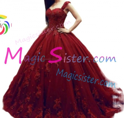 Hotselling Burgundy Quinceanera Dress