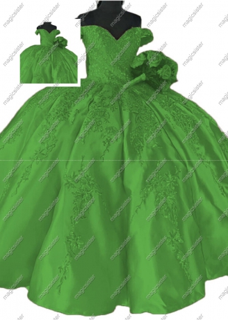 Emerald Green Factory wholesale off shoulder for quinceanera dress